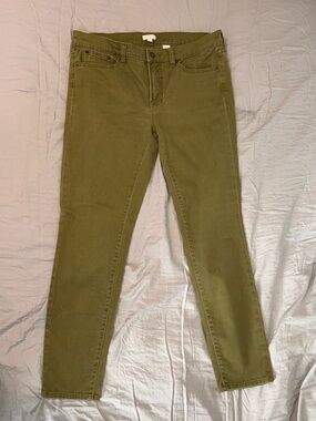 J. Crew Factory Women’s Straight Leg Stretch Pants, Olive Green, Size 29